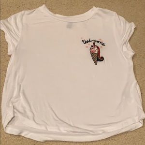 h&m uni-cone white tee shirt